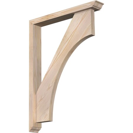 Ekena Millwork Westlake Traditional Smooth Bracket w/ Offset Brace, Douglas Fir, 3 1/2"W x 24"D x 32"H BKT0402X24X32WTL01SDF